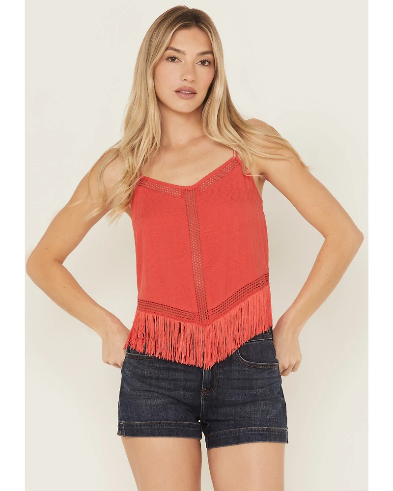 Idyllwind Women's Briarwick Jacquard Fringe Sleeveless Tank Top