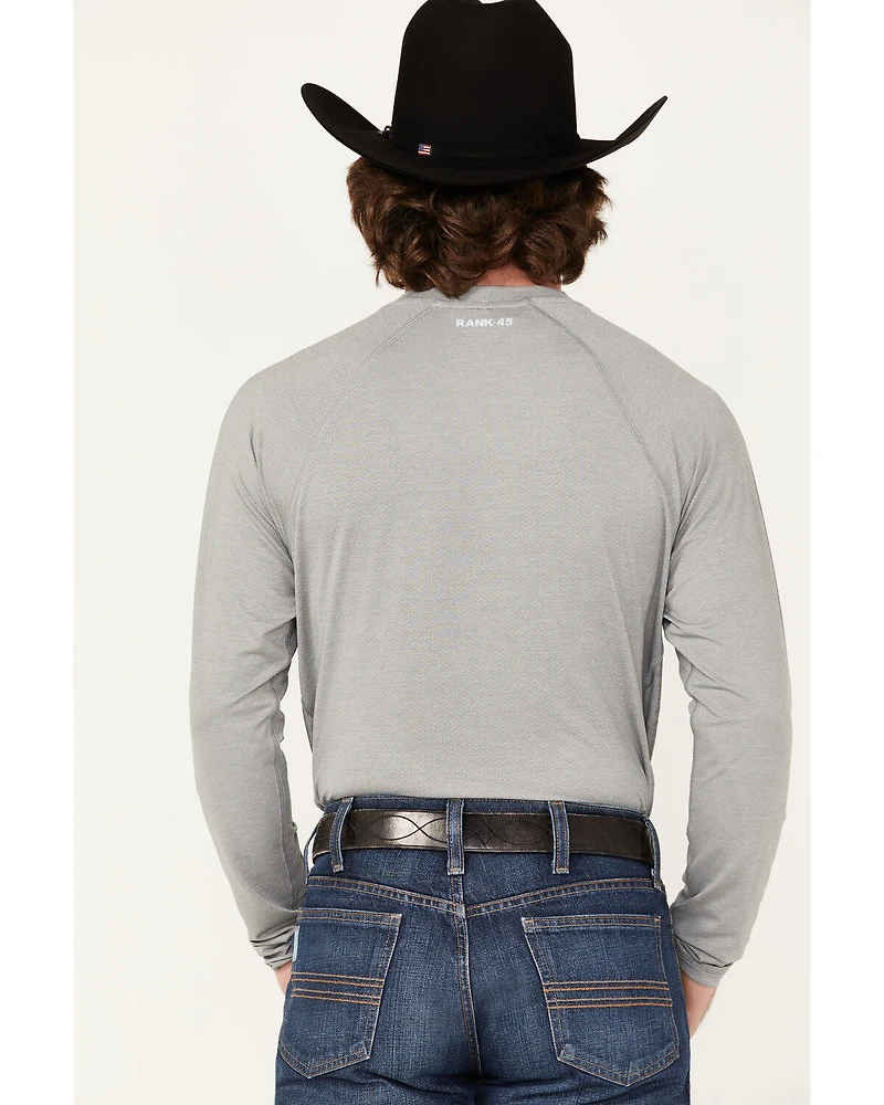 RANK 45® Men's Solid Performance Long Sleeve T-Shirt