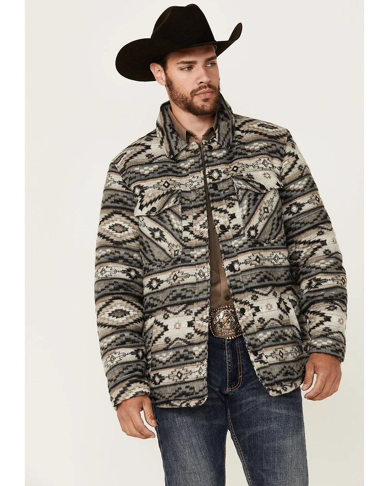 Rock & Roll Denim Men's Southwestern Quilted Snap Jacket