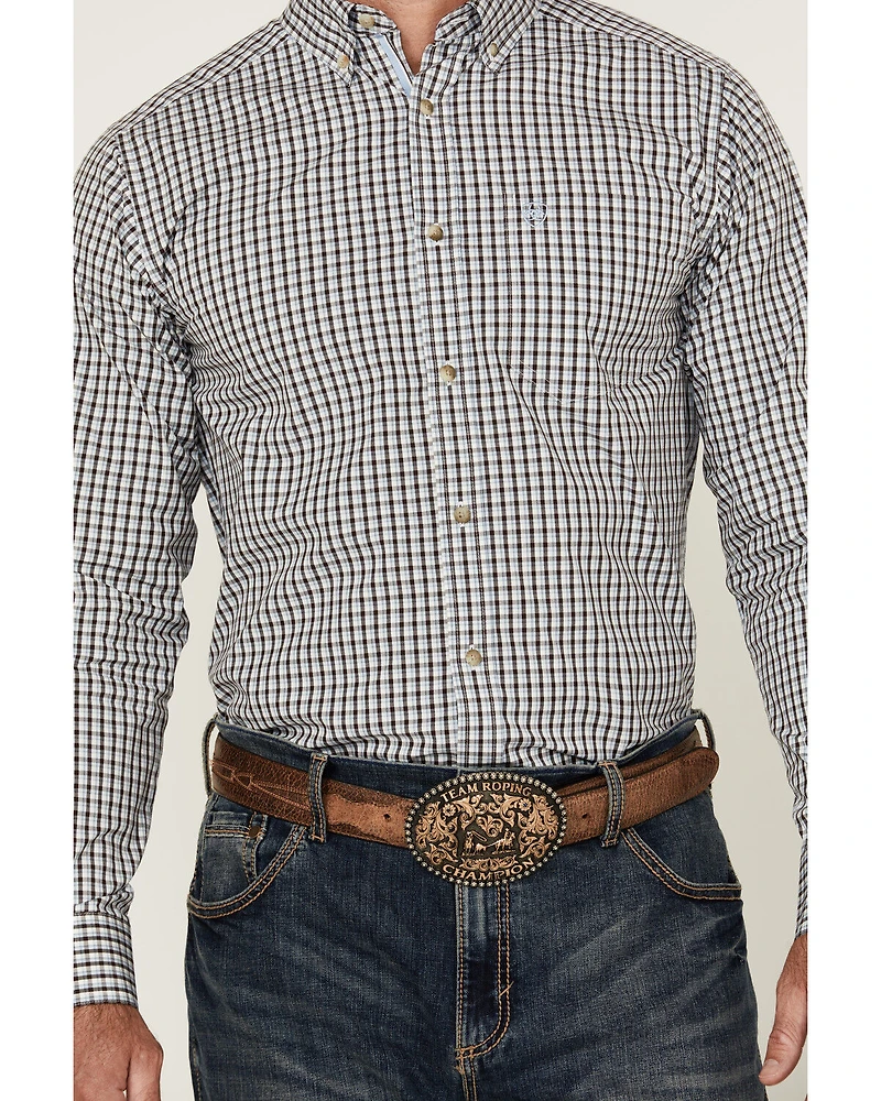 Ariat Men's Creek Plaid Print Long Sleeve Button-Down Western Shirt
