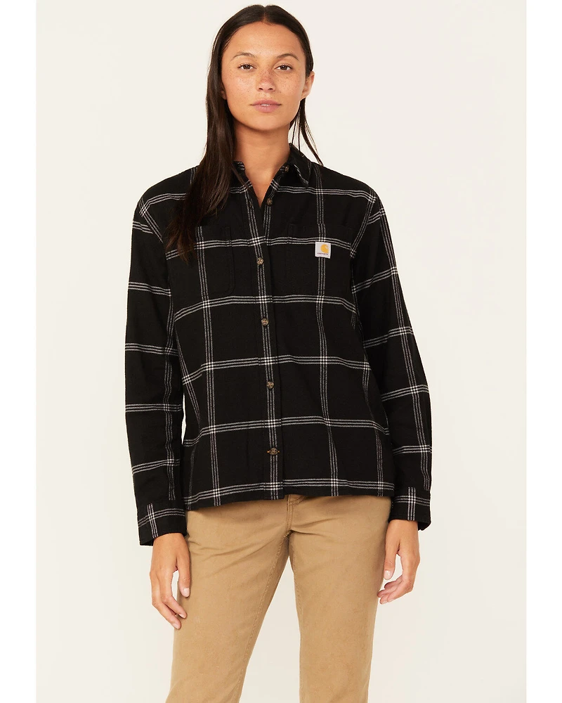 Carhartt Women's Rugged Flex® Loose Fit Midweight Long Sleeve Flannel Shirt