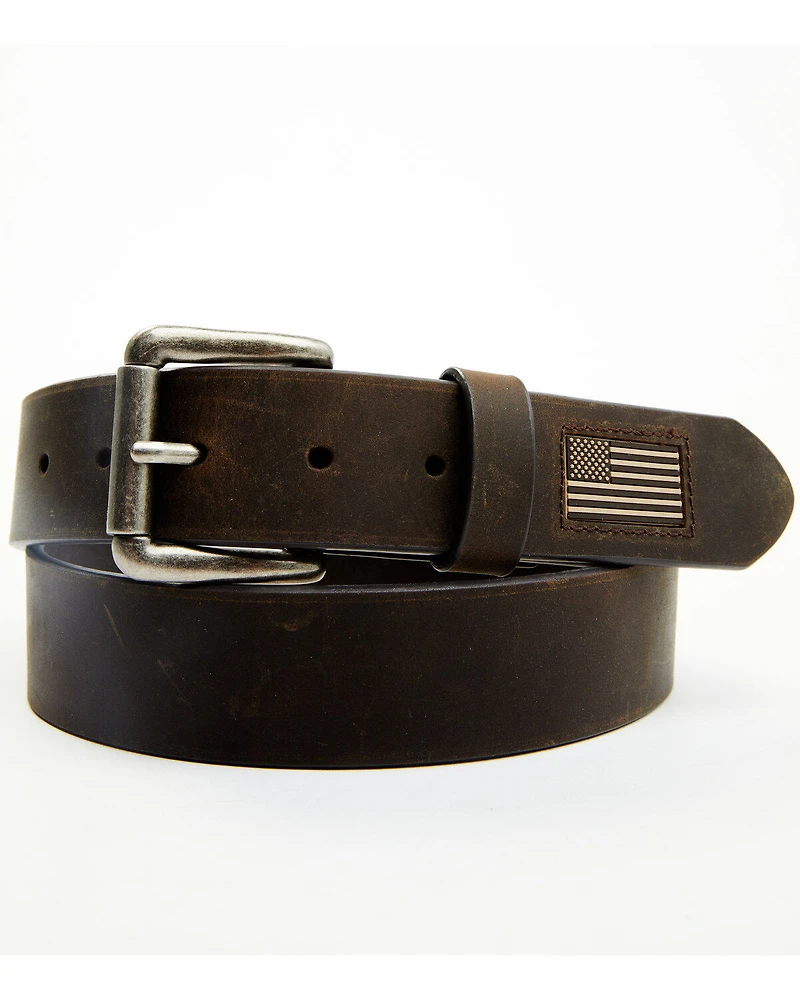 Hawx Men's Flag Tip Casual Leather Belt