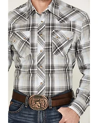 Wrangler Retro Men's Plaid Print Long Sleeve Snap Western Shirt