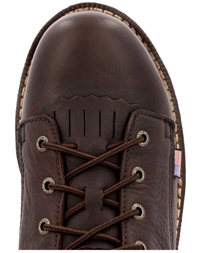 Rocky Men's Rams Horn 8" Waterproof Western Work Boots - Composite Toe