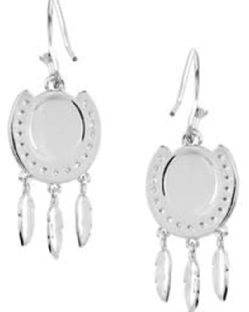 Montana Silversmiths Women's Catching Luck Horseshoe Earrings