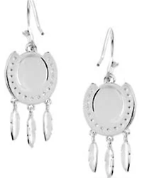 Montana Silversmiths Women's Catching Luck Horseshoe Earrings