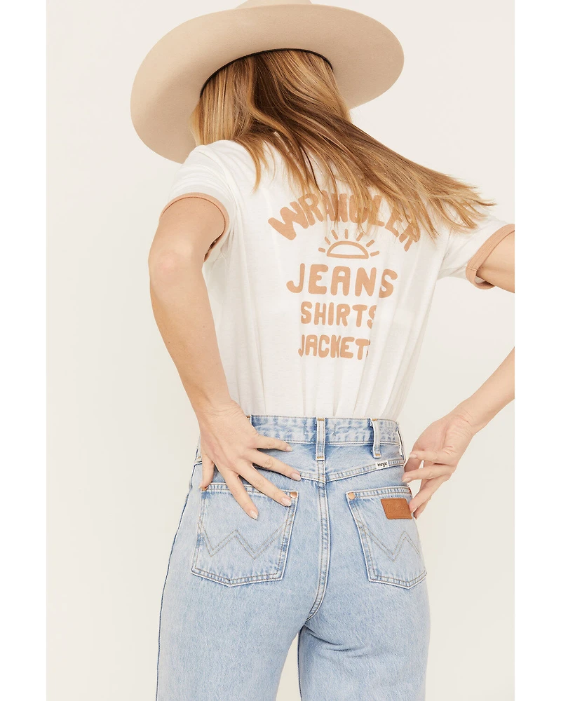 Wrangler Women's Boot Barn Exclusive Sun Graphic Ringer Tee