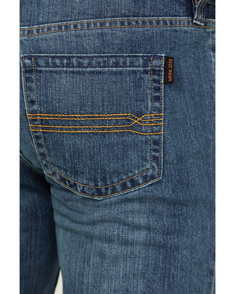Cody James Men's FR Medium Wash Equalizer Slim Straight Stretch Denim Jeans