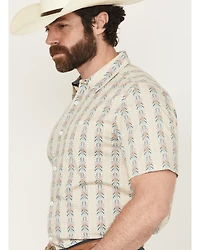 RANK 45® Men's Lone Star Southwestern Short Sleeve Button-Down Stretch Western Shirt