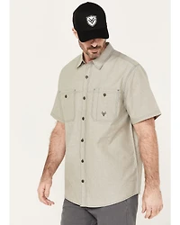 Hawx Men's Oxford Short Sleeve Button-Down Work Shirt