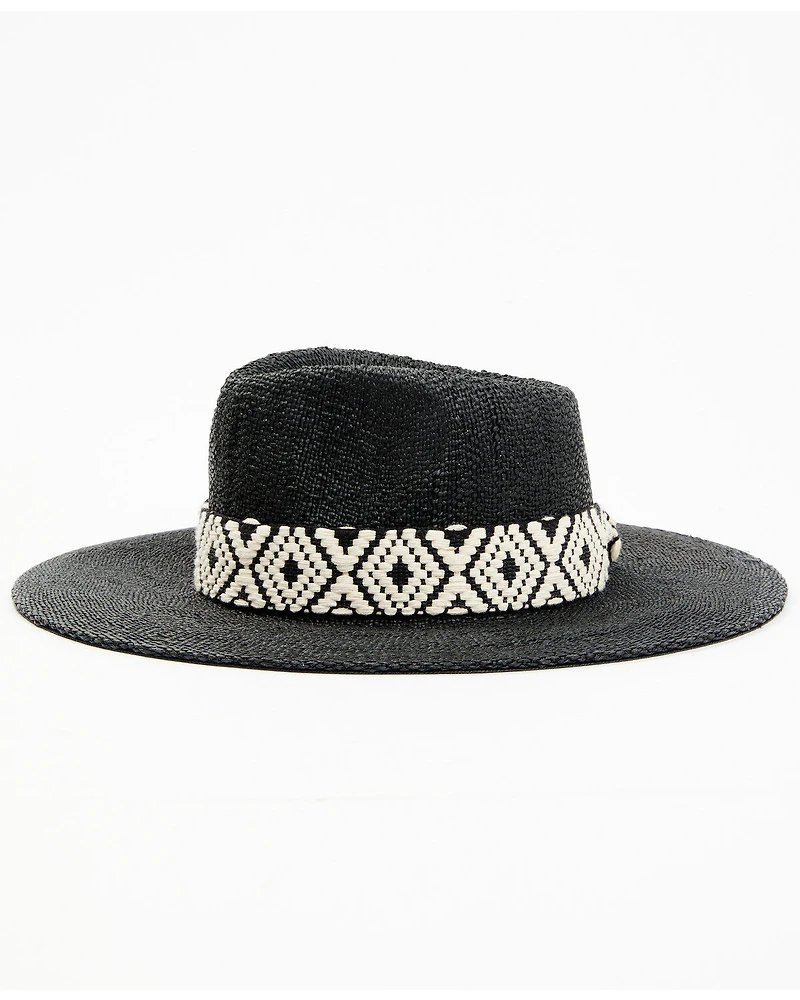 Nikki Beach Women's Ashlyn Australian Straw Western Fashion Hat