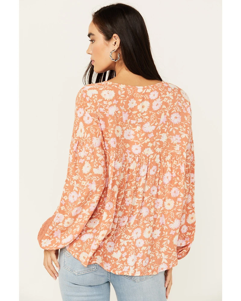 Sadie & Sage Women's With Love Floral Peasant Top