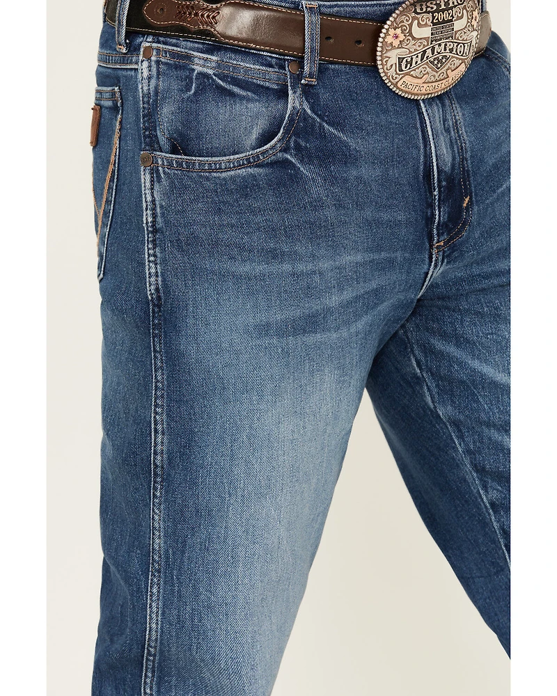 Wrangler Retro Men's Blaze Medium Wash Slim Bootcut Stretch Denim Jeans - Long