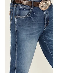 Wrangler Retro Men's Blaze Medium Wash Slim Bootcut Stretch Denim Jeans - Long