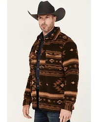Cody James Men's Highlander Southwestern Print Sherpa Snap Jacket