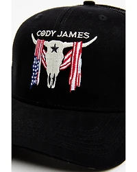 Cody James Men's Embroidered Steer Head American Flag Ball Cap