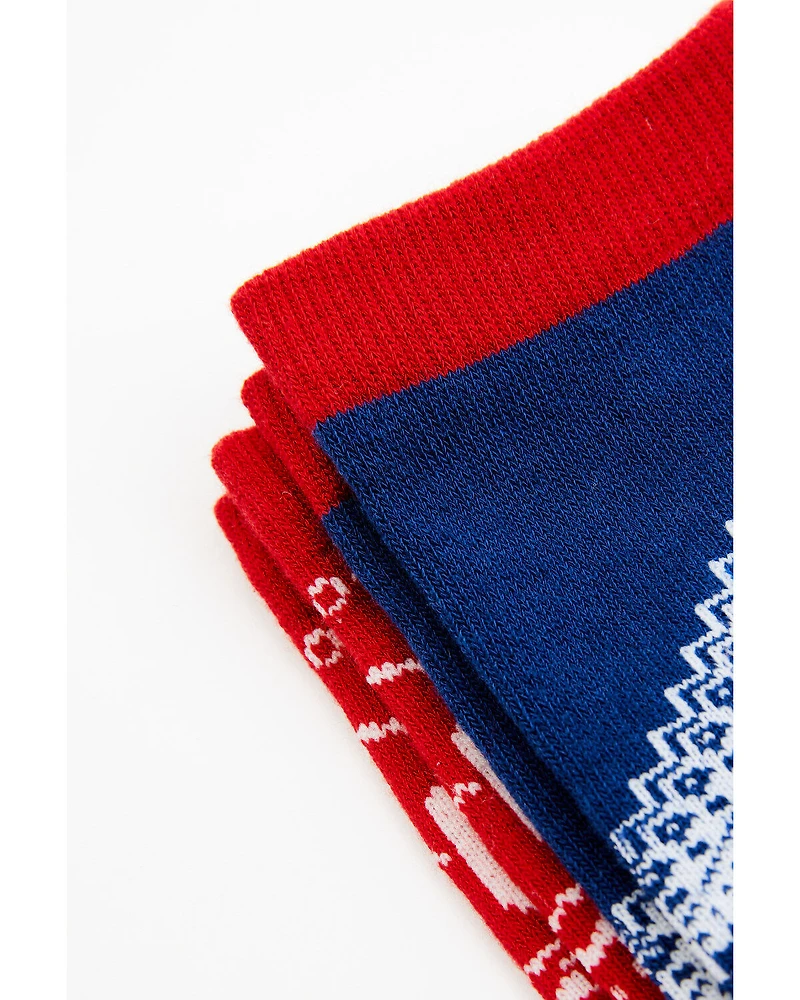 RANK 45® Girls' Bandana Print Socks - 2-Pack
