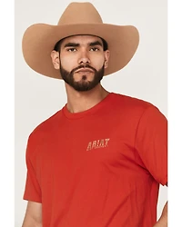 Ariat Men's Leather Shield Short Sleeve Graphic T-Shirt