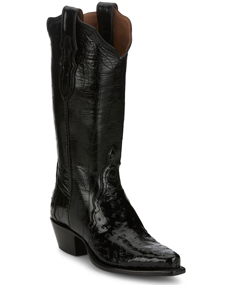 Tony Lama Women's Boot Barn Exclusive Exotic Ostrich Western Boots - Snip Toe