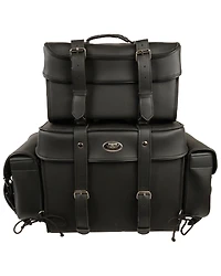 Milwaukee Leather Large Four Piece PVC Touring Pack With Barrel Bag