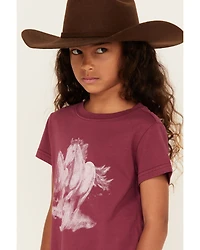 Shyanne Girls' Running Horses Short Sleeve Graphic Tee
