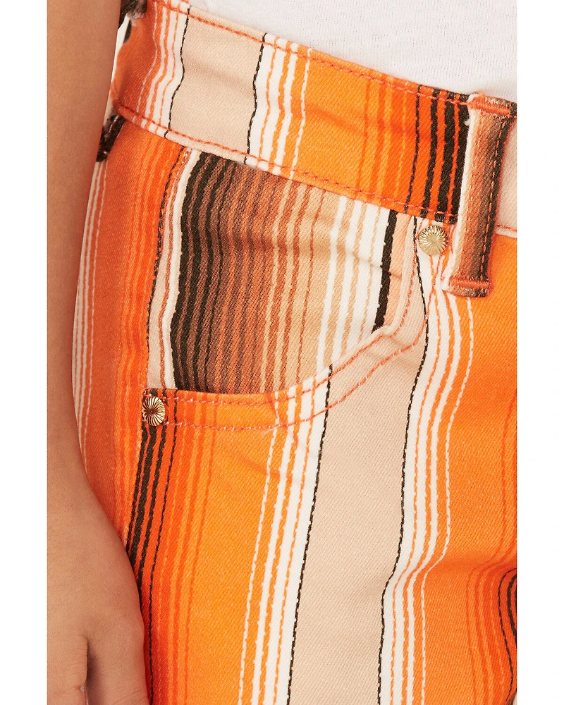 Ranch Dress'n Girls' Multi Sunset Serape Stripe High Rise Flare Jean
