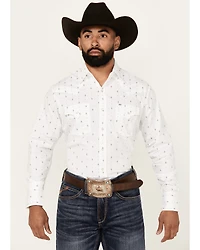 Ely Walker Men's Diamond Southwestern Print Long Sleeve Snap Western Shirt
