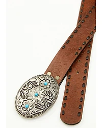 Shyanne Girls' Mila Daisy Embossed Buckle Belt