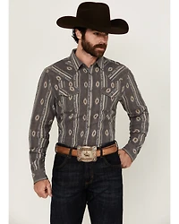 Cody James Men's Voyager Southwestern Striped Long Sleeve Snap Western Shirt
