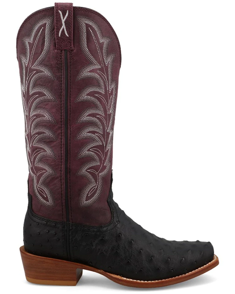 Twisted X Women's Reserve Exotic Full Quill Ostrich Western Boots - Square Toe
