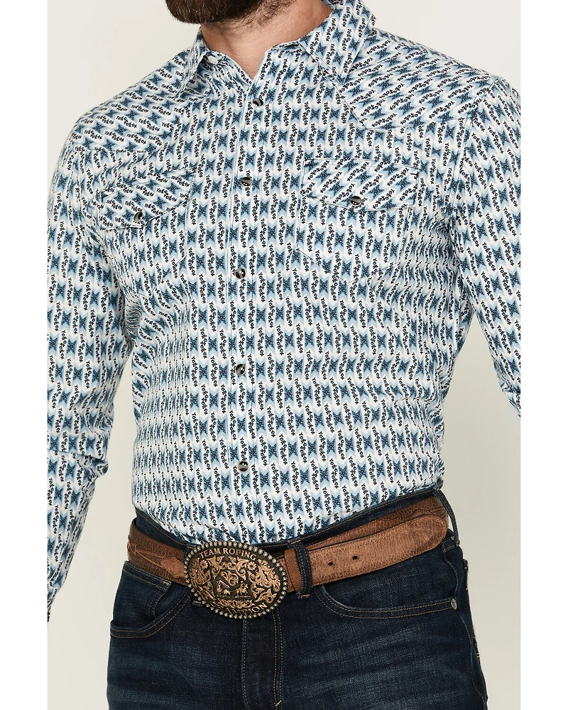 Gibson Men's Stevenson Floral Print Long Sleeve Snap Western Shirt
