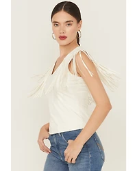 Idyllwind Women's Lady Luck Fringe Faux Suede Top