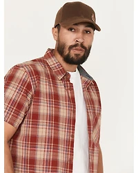 Brothers and Sons Men's Amador Plaid Print Short Sleeve Button-Down Western Shirt