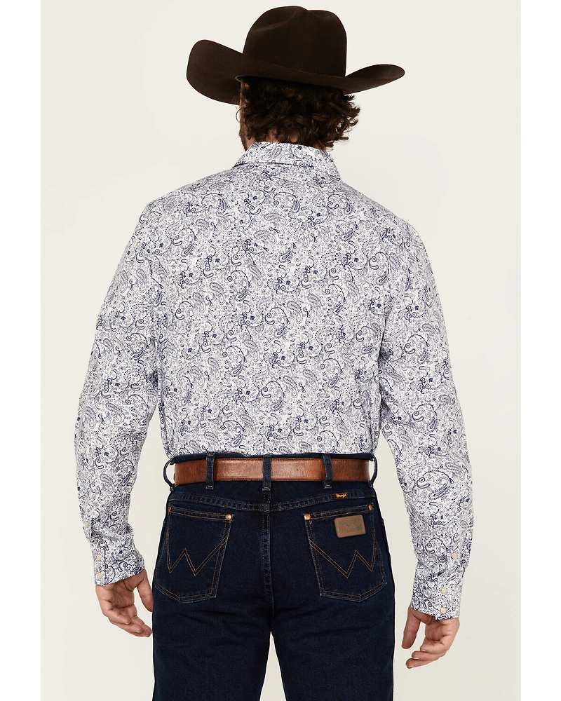 Cody James Men's Marston Paisley Print Long Sleeve Snap Western Shirt