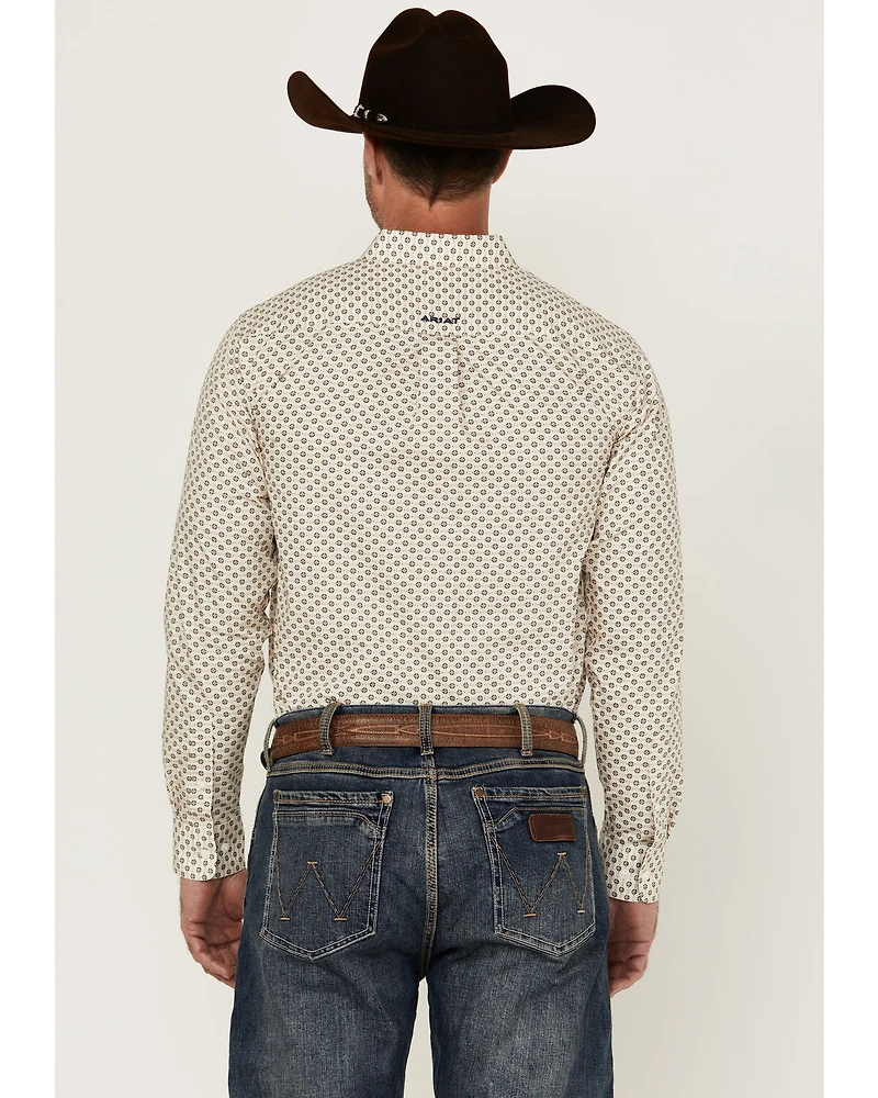 Ariat Men's Fraiser Geo Print Long Sleeve Button-Down Western Shirt