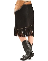 Kobler Leather Women's & Fringe Sioux Suede Skirt