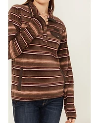 Cinch Women's Serape Striped Print Fleece Pullover