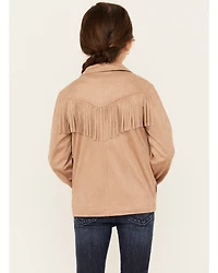 Shyanne Girls' Faux Suede Fringe Jacket