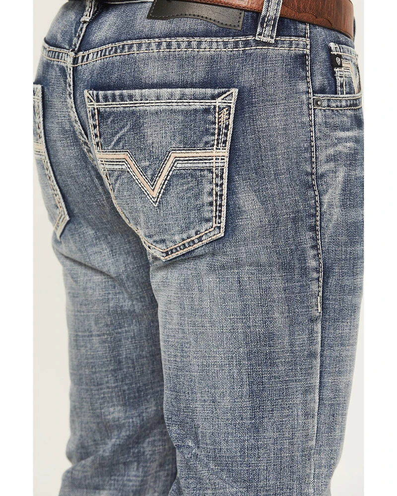Rock & Roll Denim Men's Pistol Medium Wash Bootcut Jeans