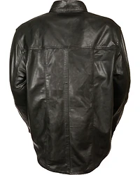 Milwaukee Leather Men's Black Lightweight Leather Shirt - Big & Tall