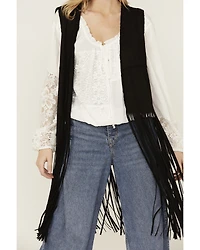 Fornia Women's Suede Fringe Vest