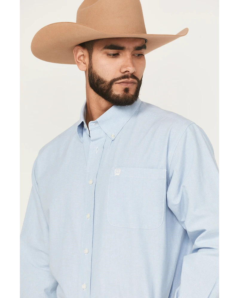 Cinch Men's Solid Long Sleeve Button-Down Western Shirt