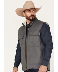 Cowboy Hardware Men's Ranch Canvas Berber Sherpa Lined Vest