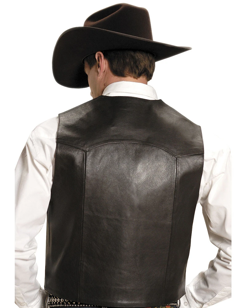 Roper Men's Nappa Notched Collar Leather Vest
