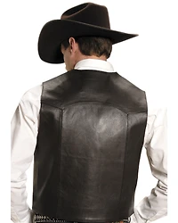 Roper Men's Nappa Notched Collar Leather Vest