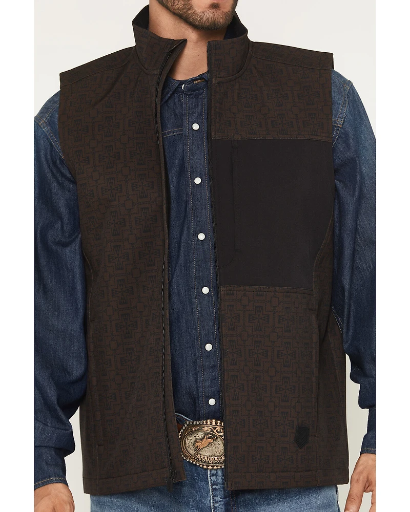RANK 45® Men's Monroe Southwestern Print Softshell Vest