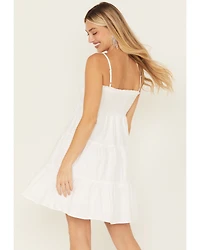 Angie Women's Smocked Front Mini Dress