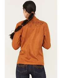 Idyllwind Women's Pasadena Embroidered Faux Suede Blazer