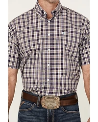 Cinch Men's Plaid Print Short Sleeve Button-Down Western Shirt