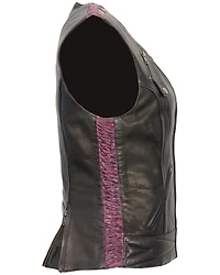 Milwaukee Leather Women's Lightweight Crinkle Snap Front Vest - 4X